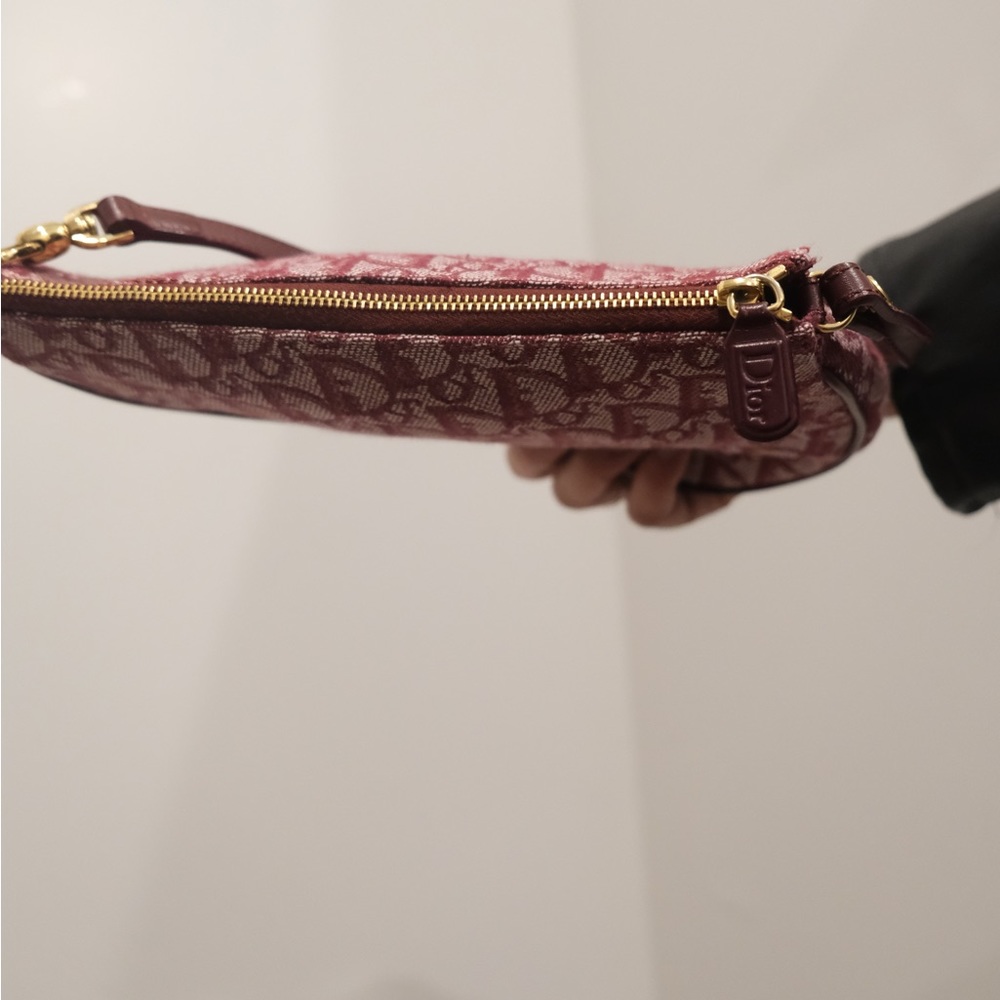 Dior Maroon Monogram Saddle Shoulder Bag - Picture 4 of 11